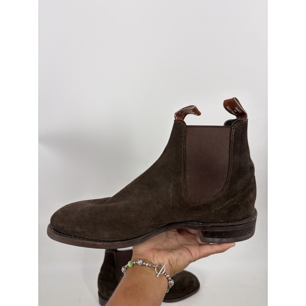 RM Williams Comfort Craftsman Boot in Chocolate Suede Size 10.5 G - Picture 10 of 16